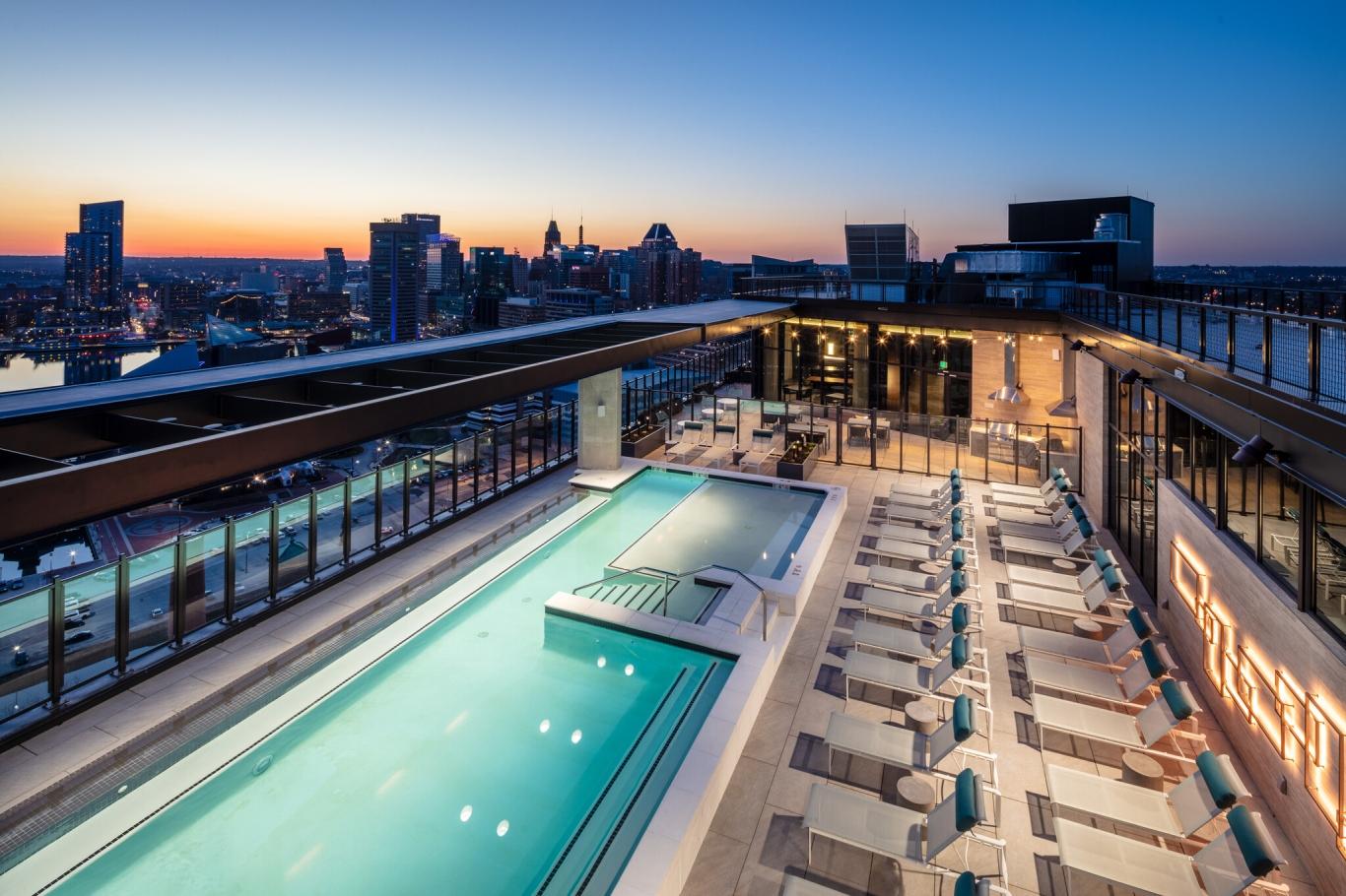 Rooftop pool