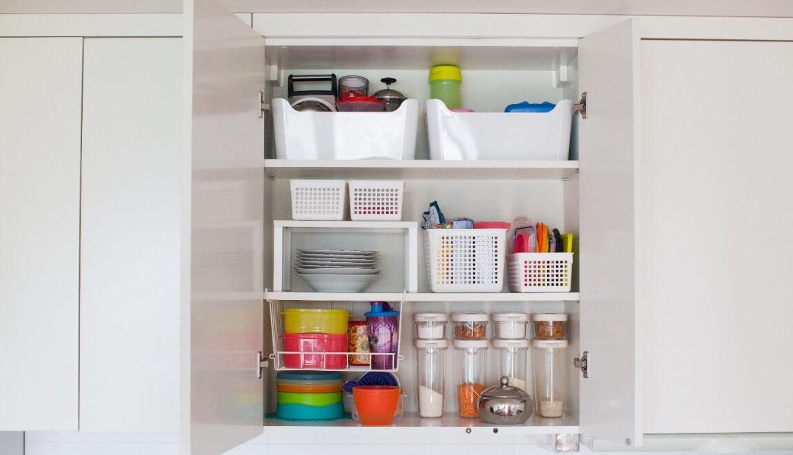 an organized cabinet