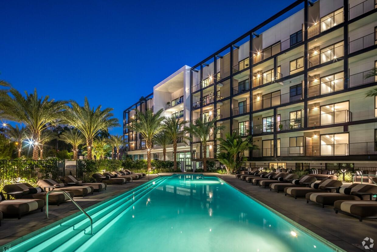Luxury apartment pool