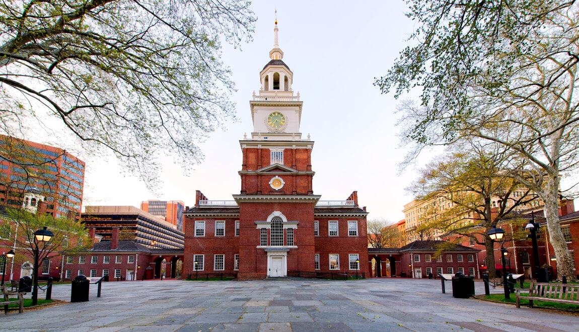 Independence Hall in Philadelphia, Pennsylvania. 