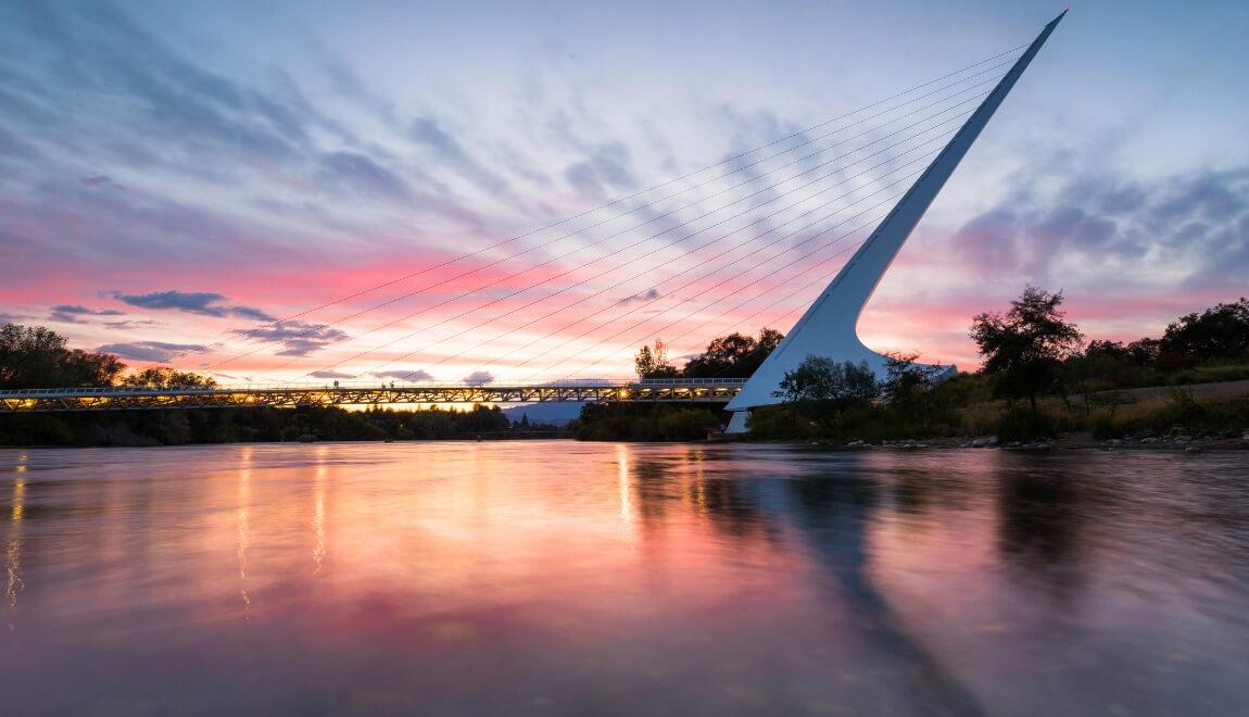 Sundial Bridge in Redding, California.