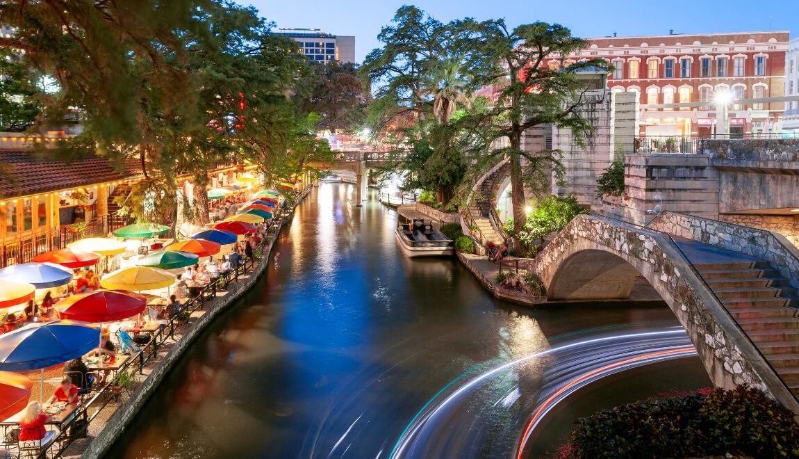 Riverwalk in San Antonio, Texas.
