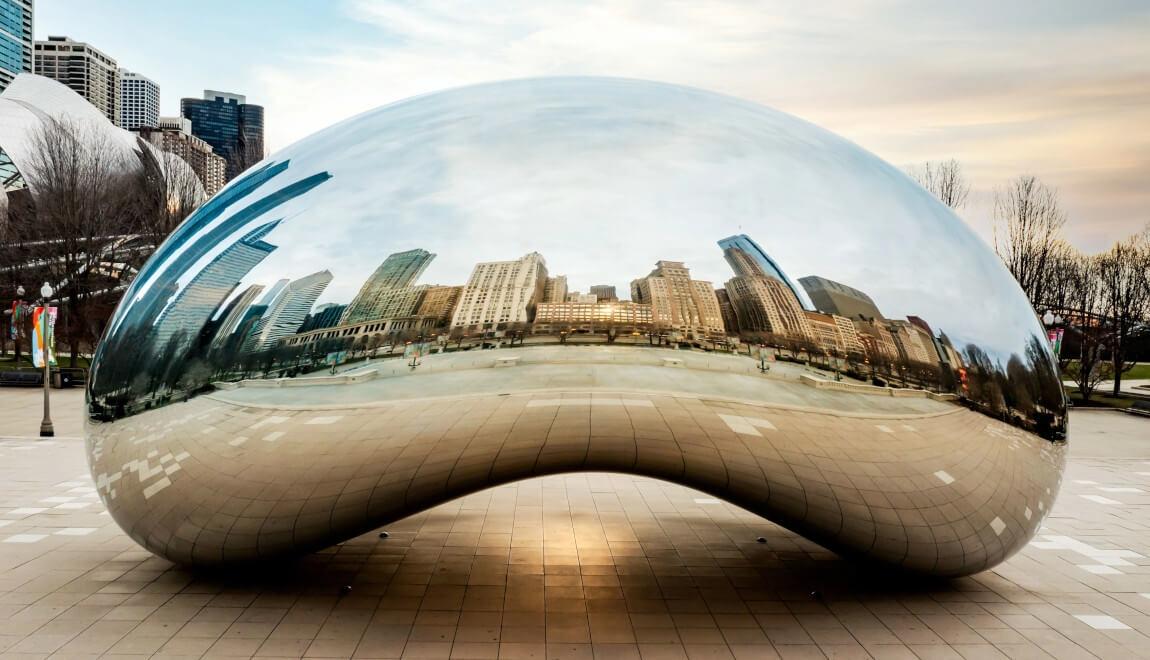 The Bean in Chicago's Millennium Park.