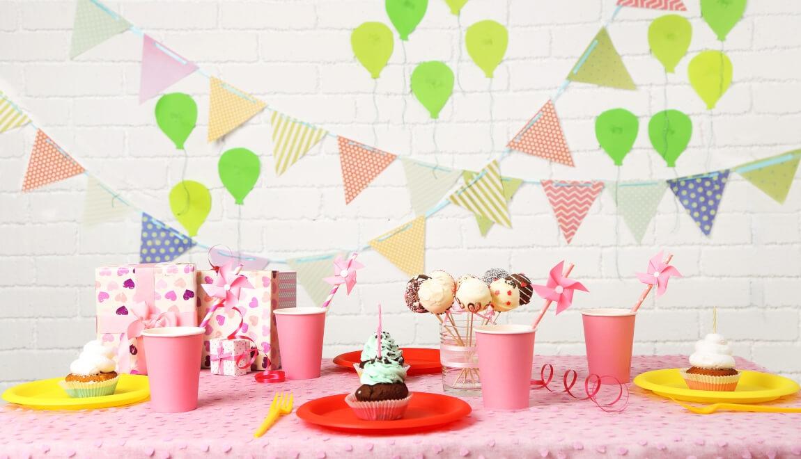 A table of food at a party