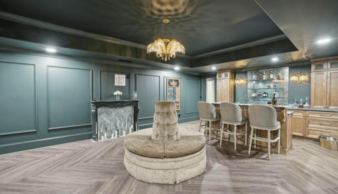 A bar and wine tasting room provides the perfect entertaining space.