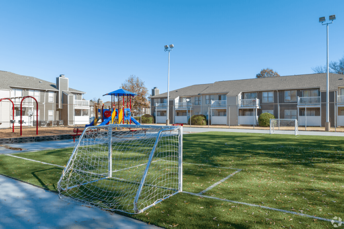 The Brooklyn in Hickory Hill, Memphis, has a soccer field and playground free for resident use.