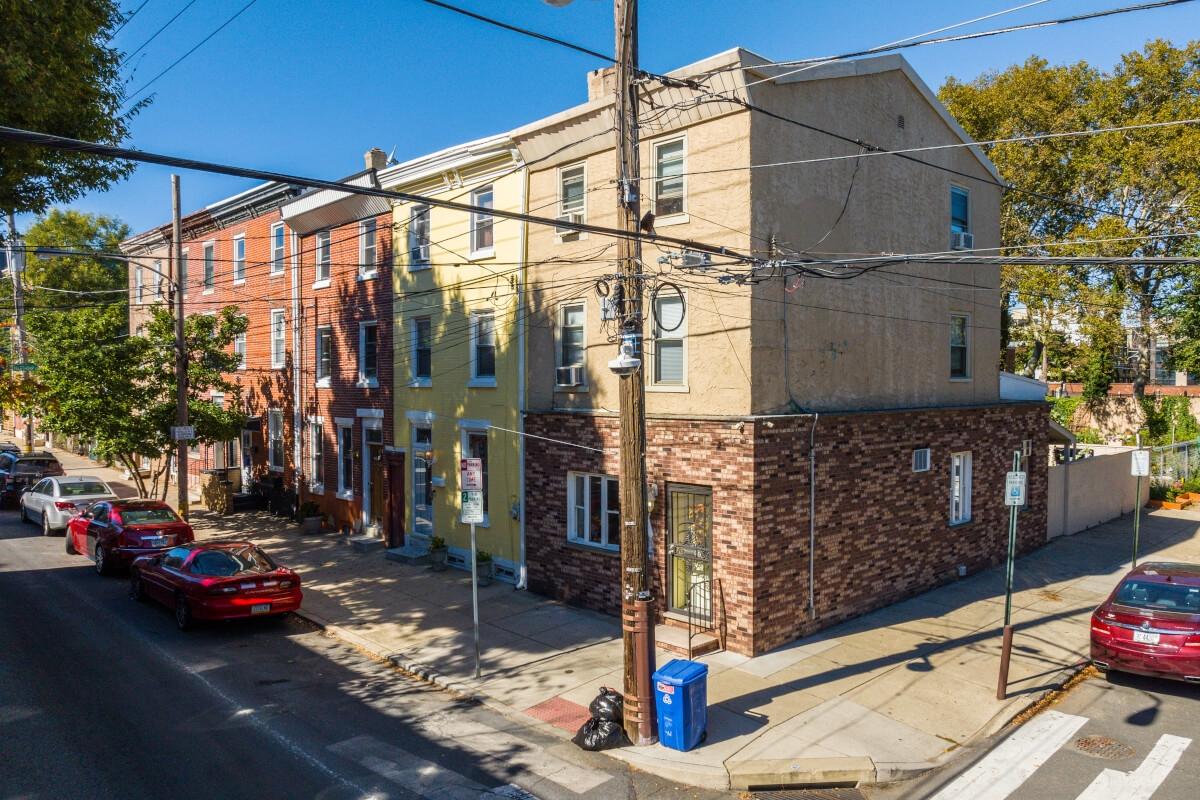 Colorful row houses are popular in the Olde Kensington neighborhood.