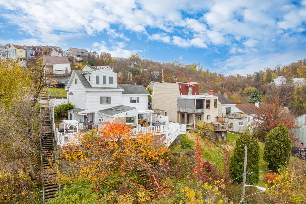 Southside Slopes is known for its hills, and many houses sit on an incline.