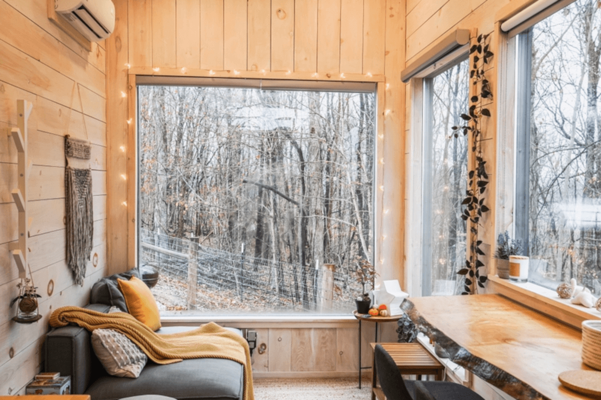 A window nook in 6648 US-150 has beautiful forest views.