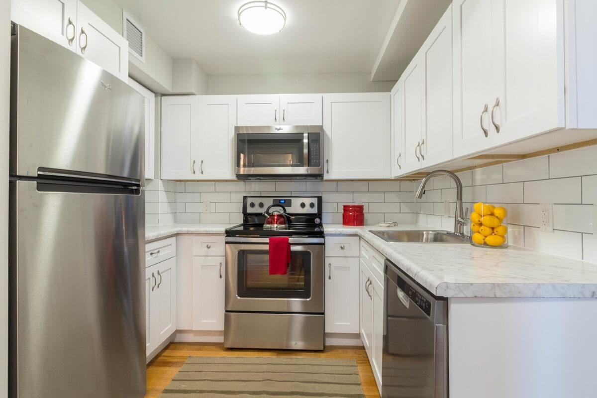 Units at The Equestrian At Pelham Parkway in the Bronx have a dishwasher in the kitchen.