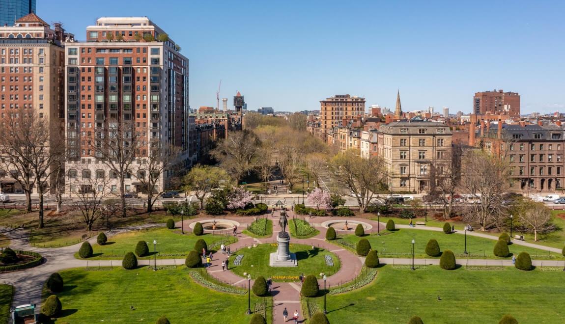 Back Bay neighborhood in Boston, MA