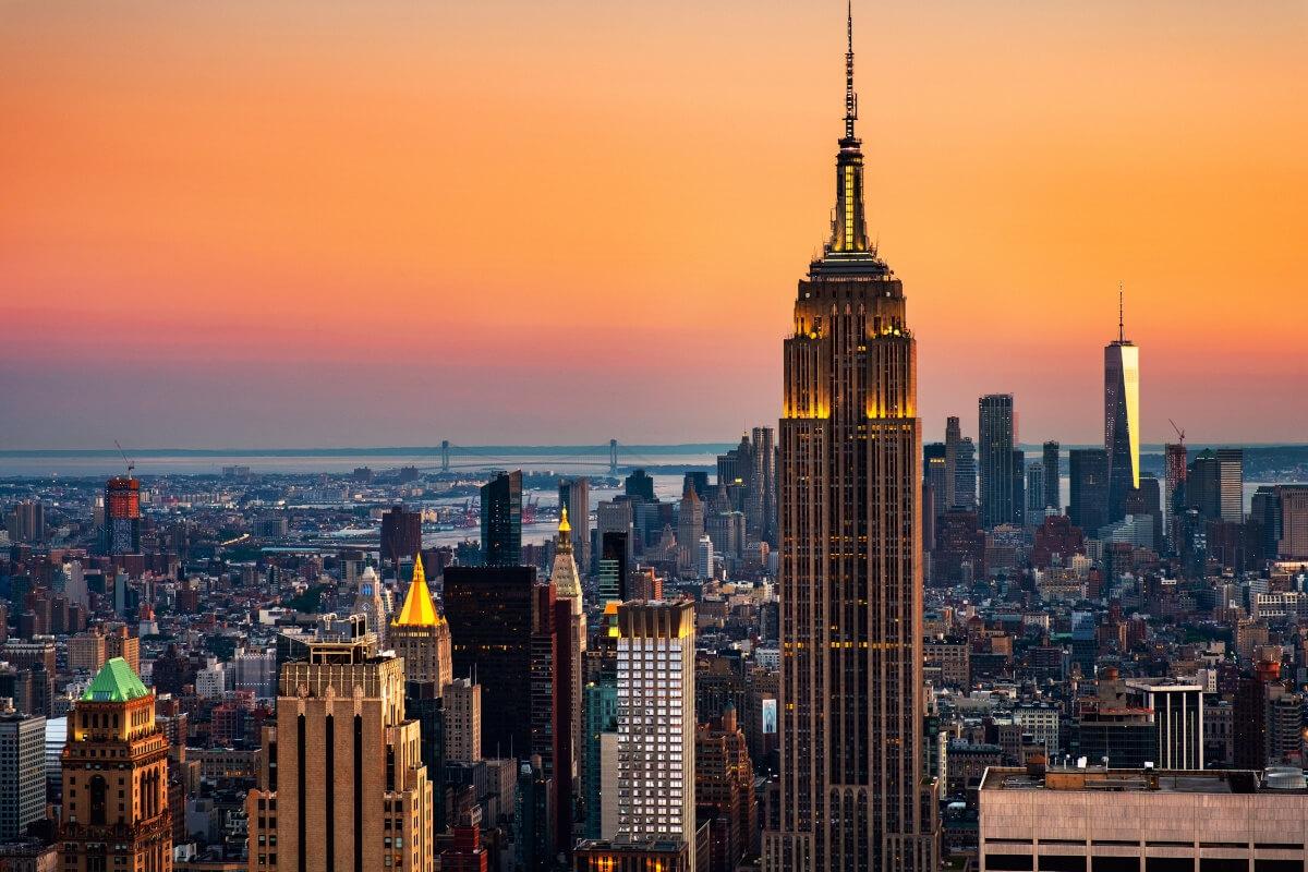 The top of the Empire State Building in New York City