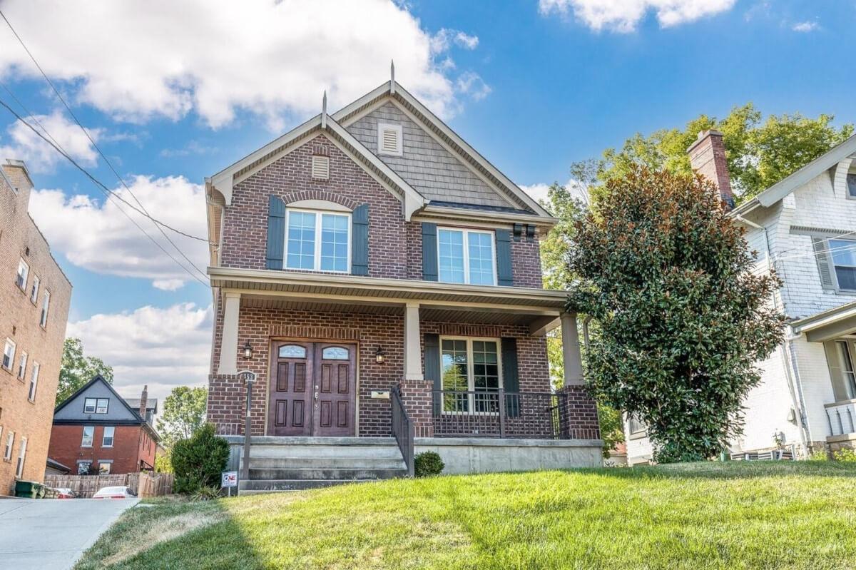 A two-story brick house in Hyde Park