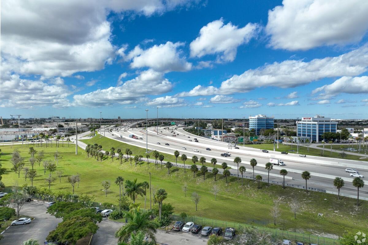Main highway in Flagami neighborhood in Miami, FL