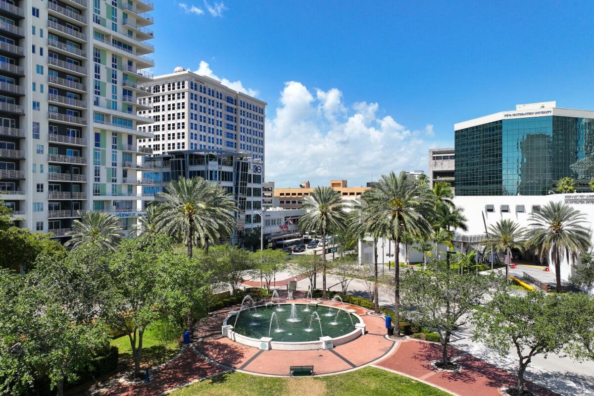 Huizenga Park in Downtown Fort Lauderdale is a popular spot for pedestrians.