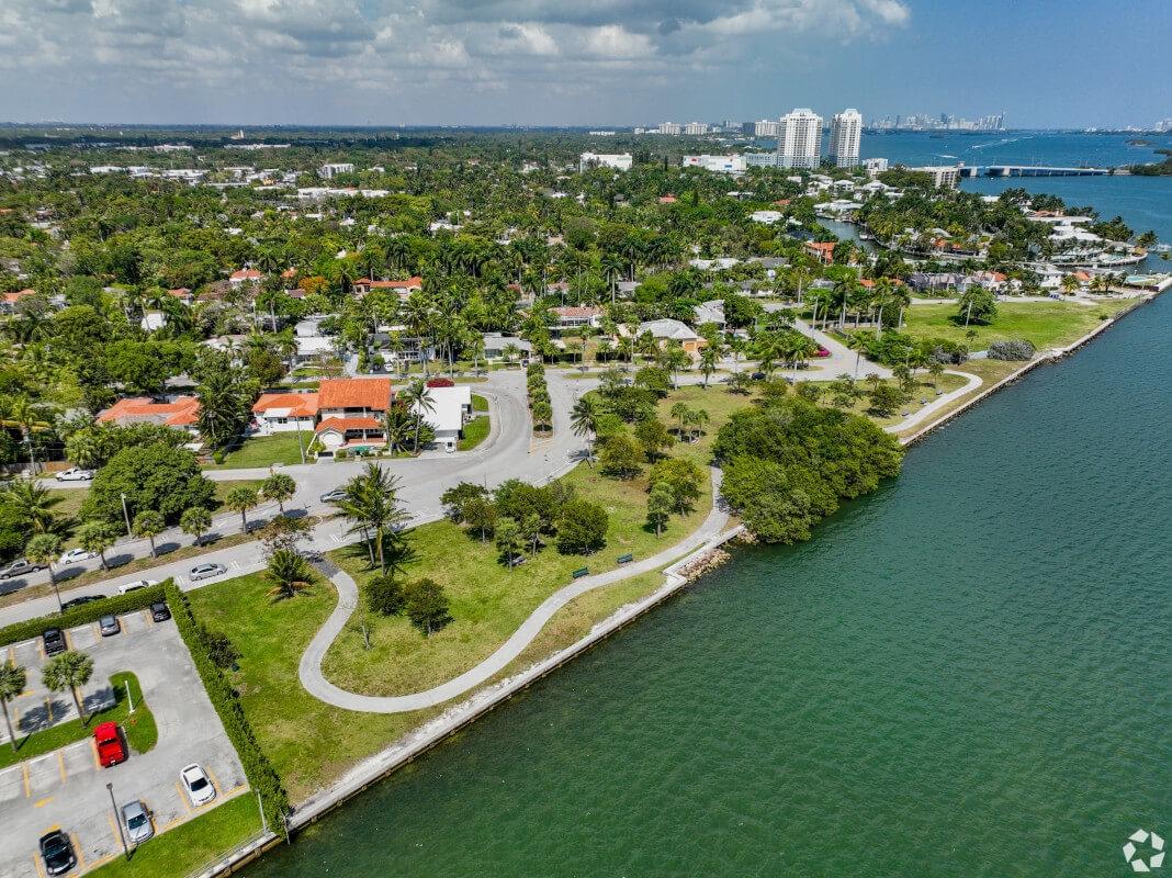 Waterfront view of Upper East Side North neighborhood in Miami, FL