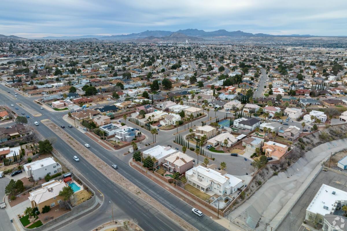 El Paso has many houses lining neighborhood streets.