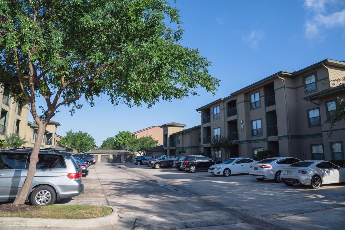Apartment parking lot