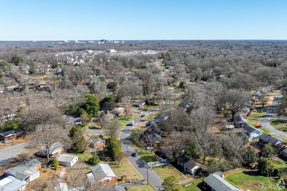 Aerial view of South Charlotte, NC