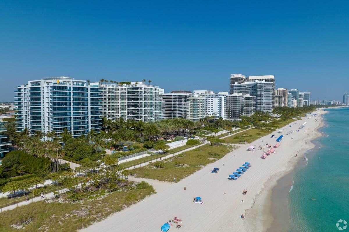 Aerial view of the Surfside neighborhood in Miami Beach