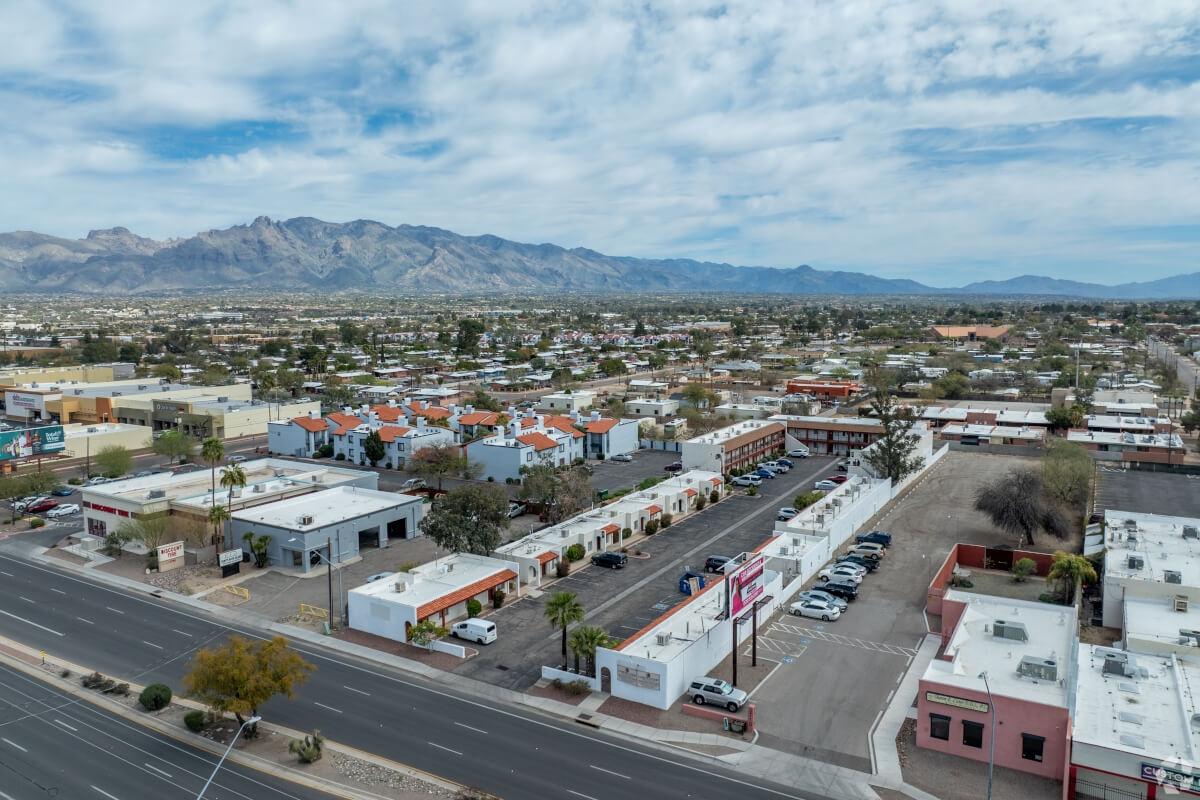 Aerial view of homes in Amphi neighborhood