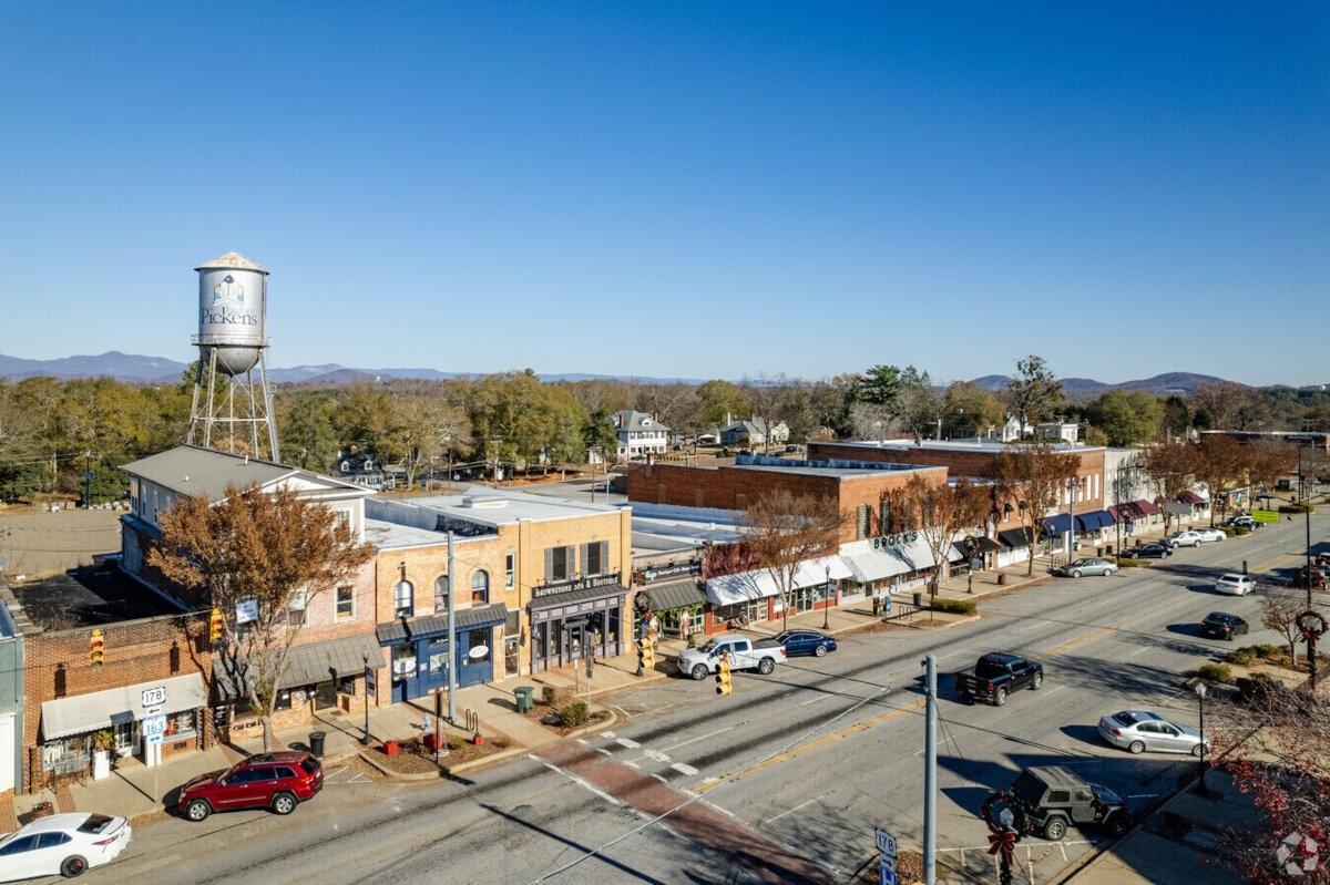 Pickens' Main Street is home to many local favorite restaurants and shops.