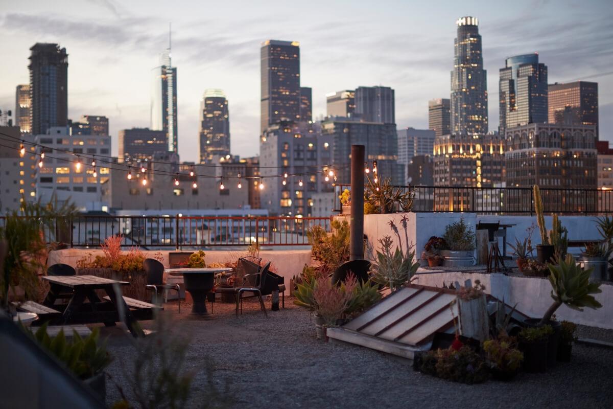 A beautiful rooftop that residents enjoy.