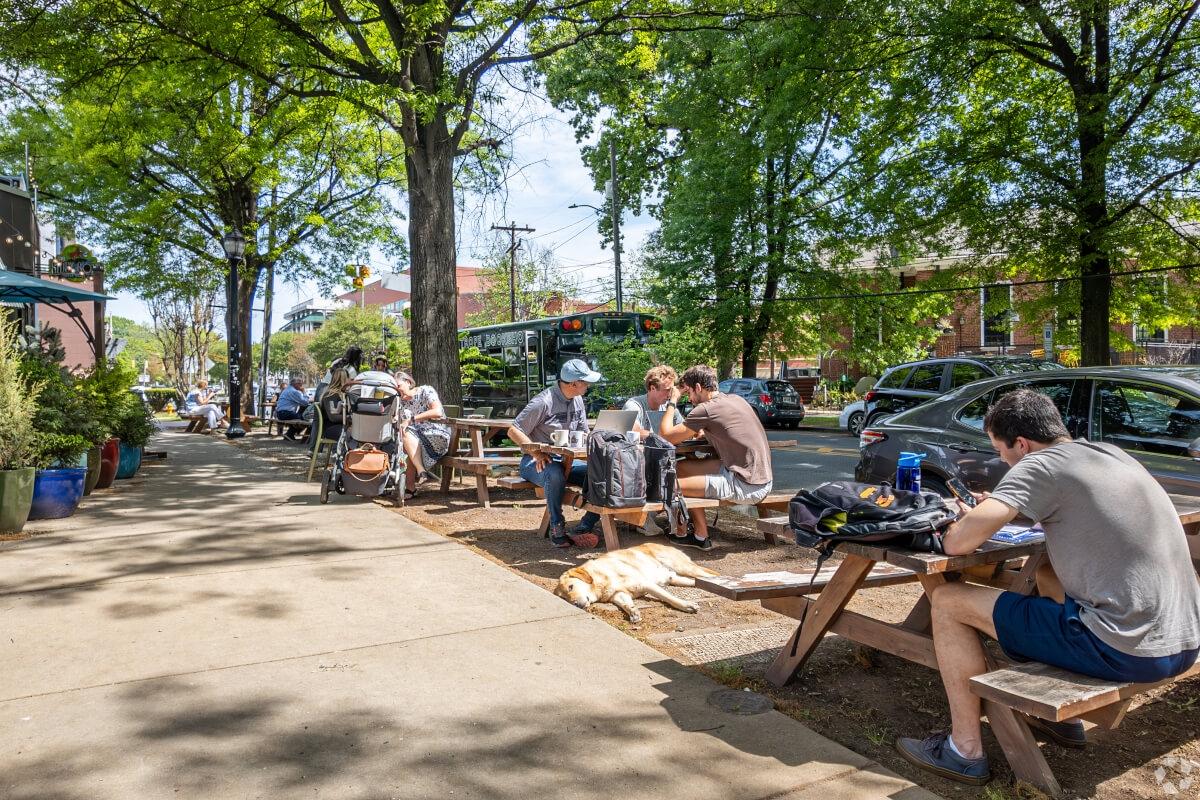 The downtown area of Plaza Midwood is the perfect place to hang out with friends and take in the history.