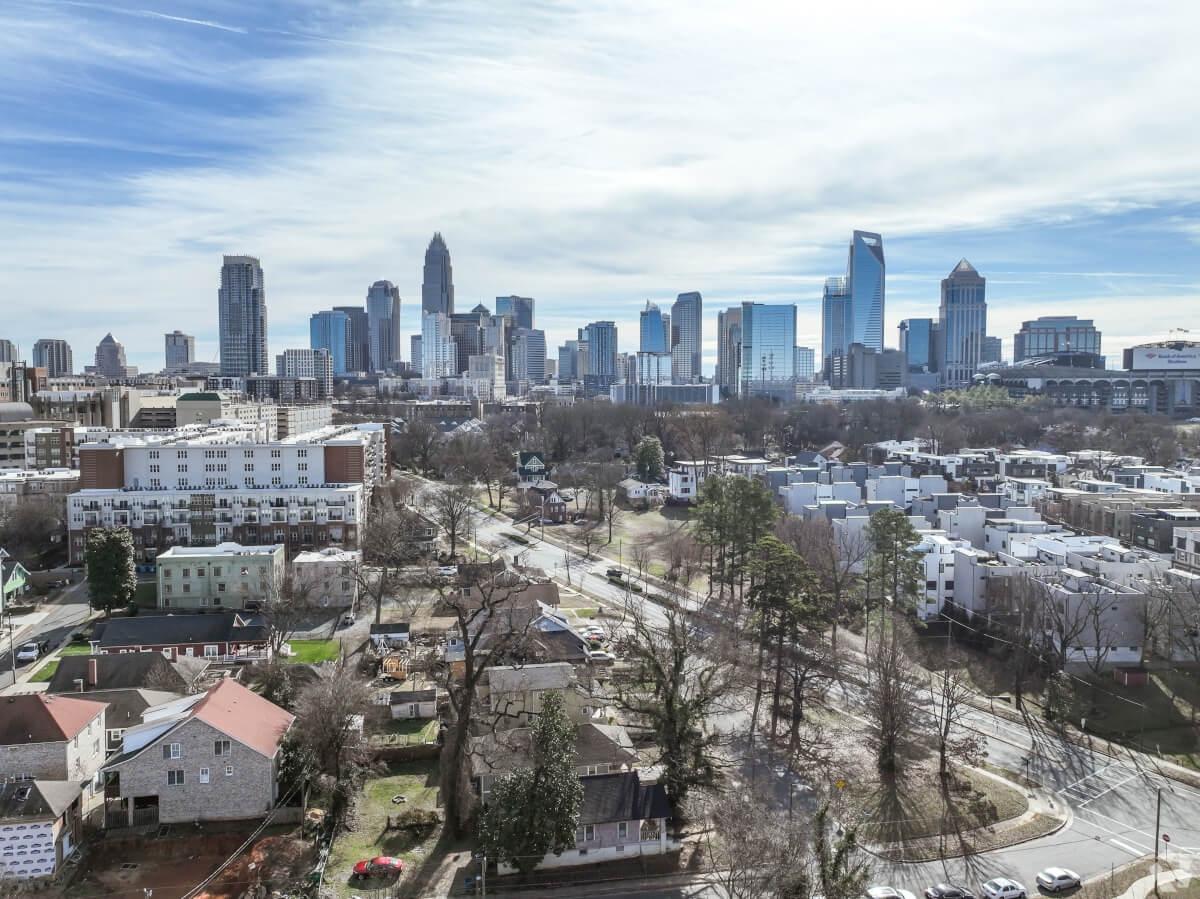 Wesley Heights sits just ahead of downtown Charlotte.