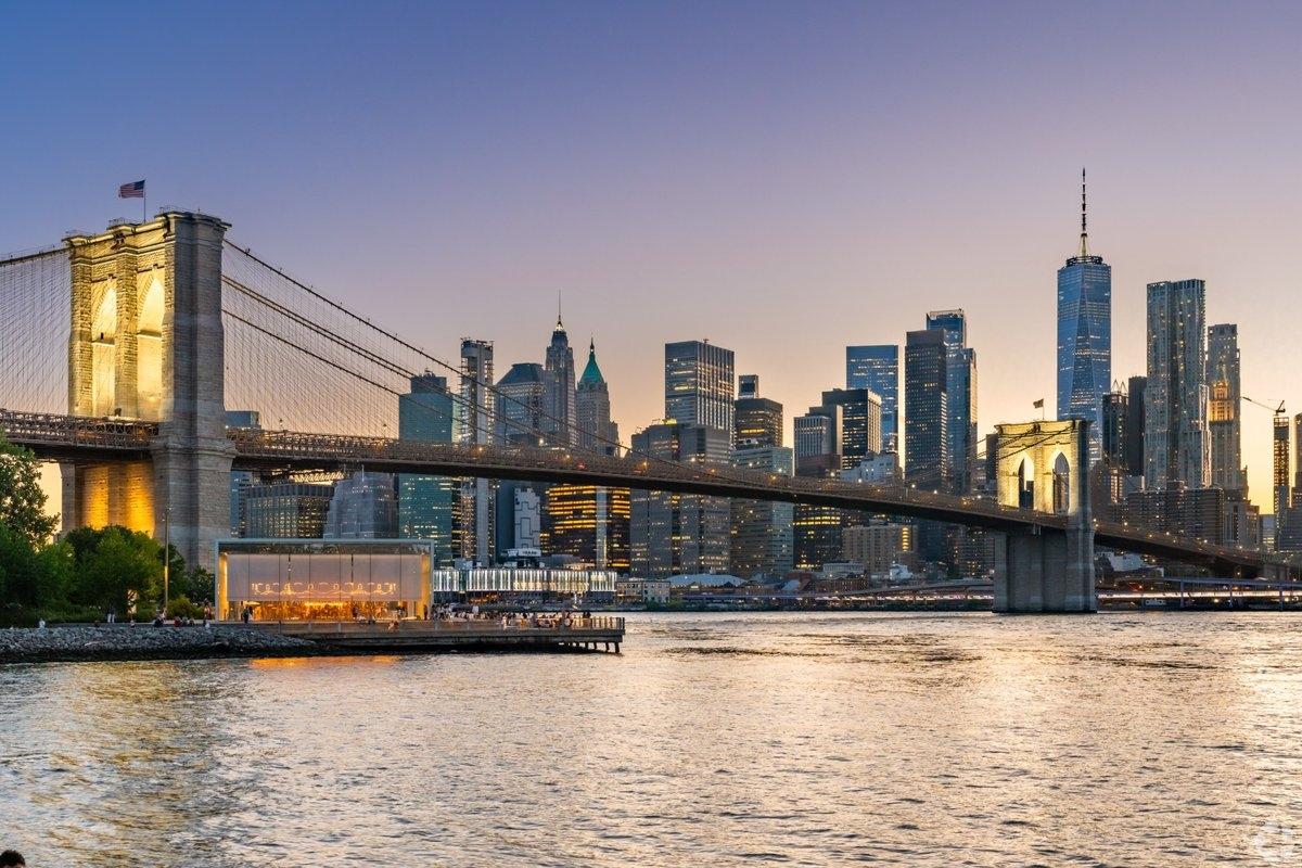 Waterfront view of the NYC skyline