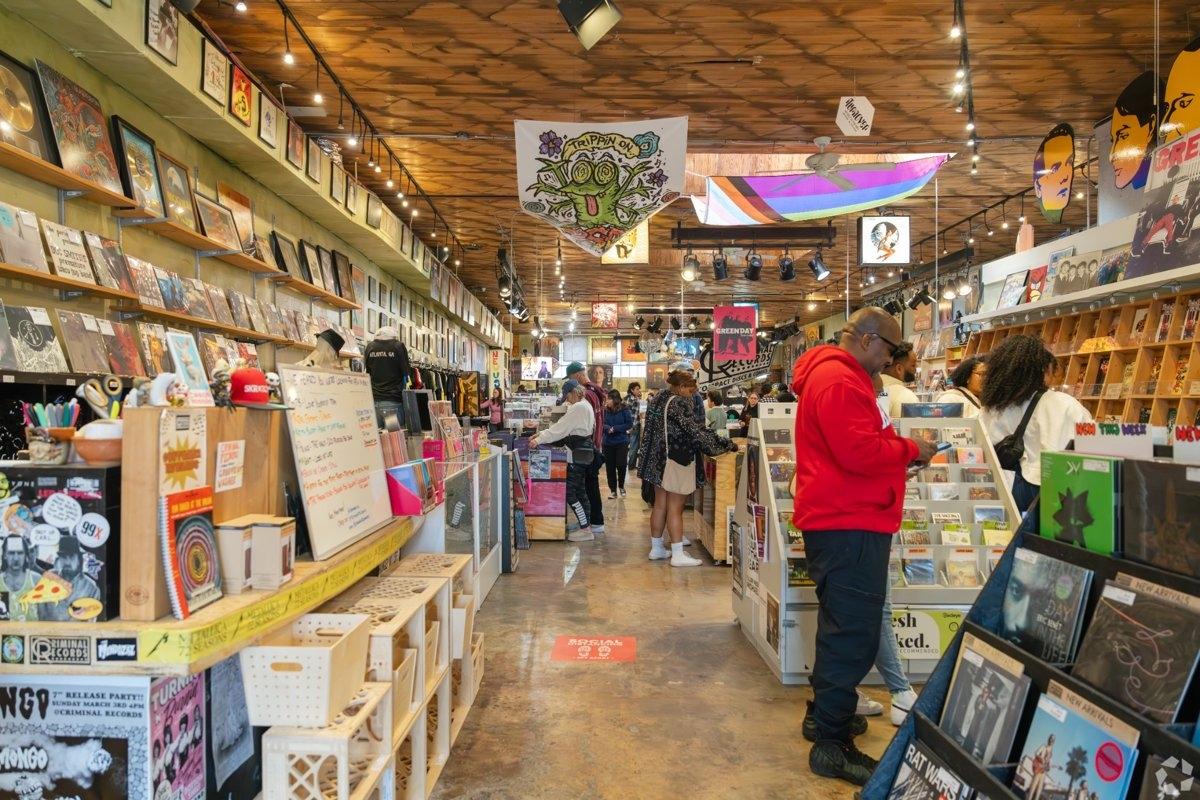 Shoppers perusing wares at an Inman Park variety store