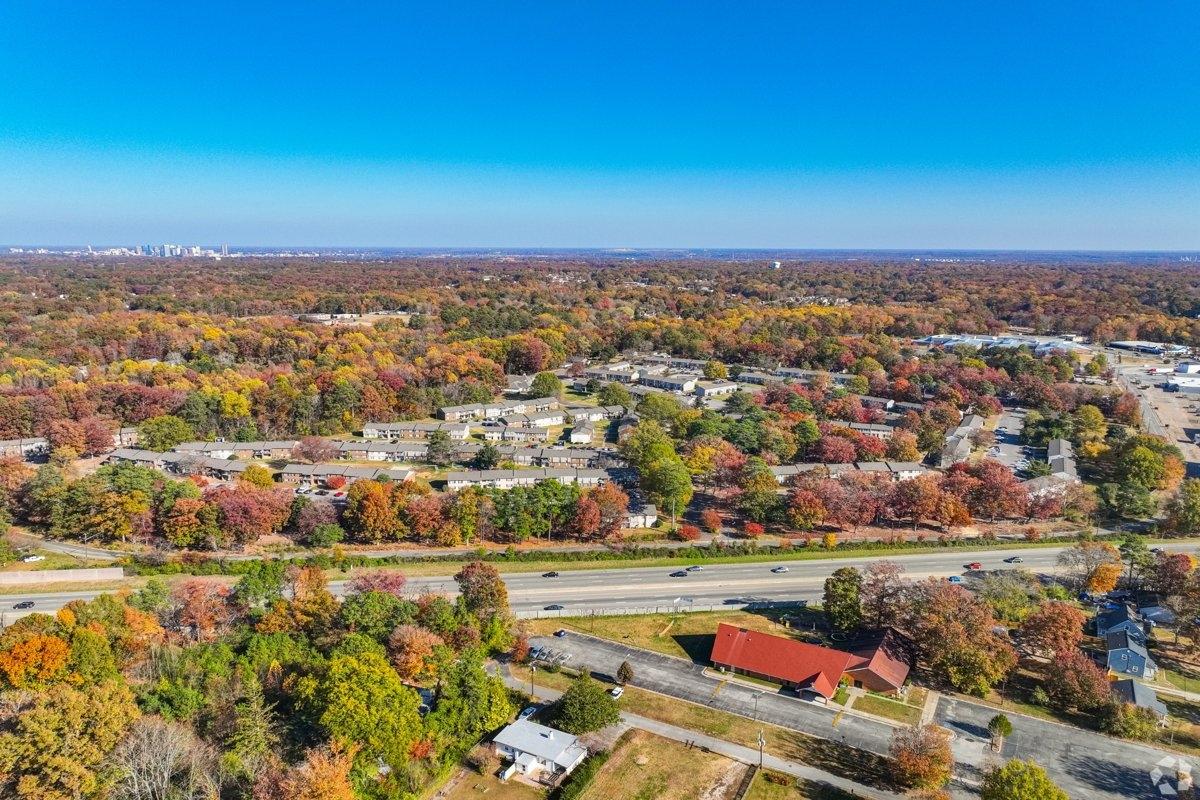Aerial view of the Elkhardt neighborhood in Richmond, VA
