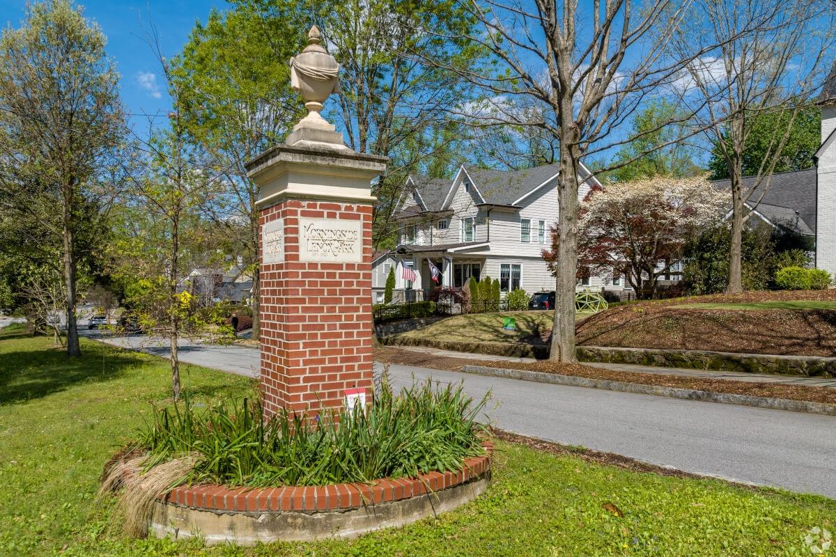 One of several Morningside Lenox Park neighborhood markers throughout the area.