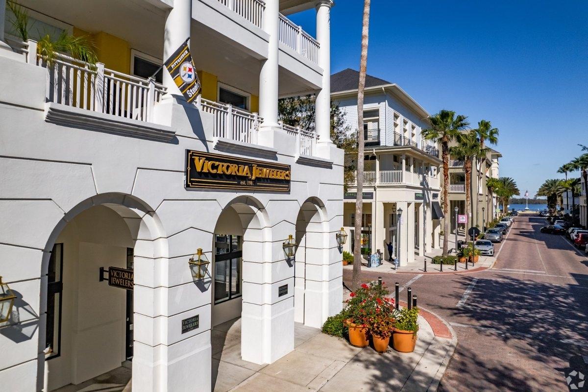 The main street of stores in Baldwin Park