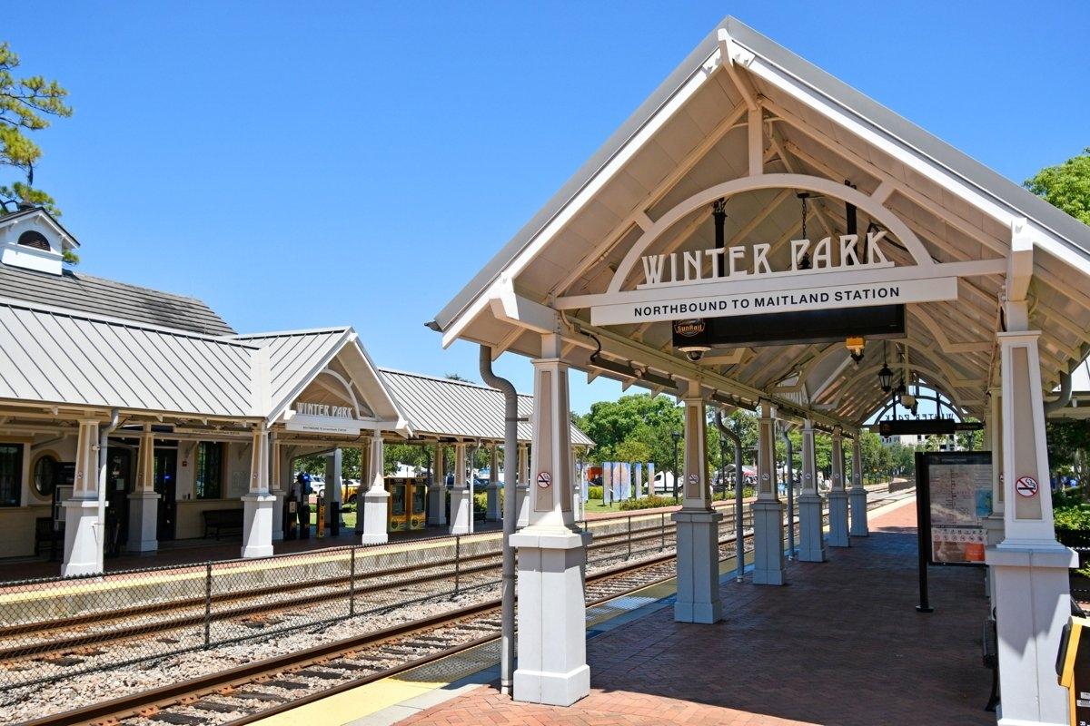 The Winter Park train station in Orlando, FL