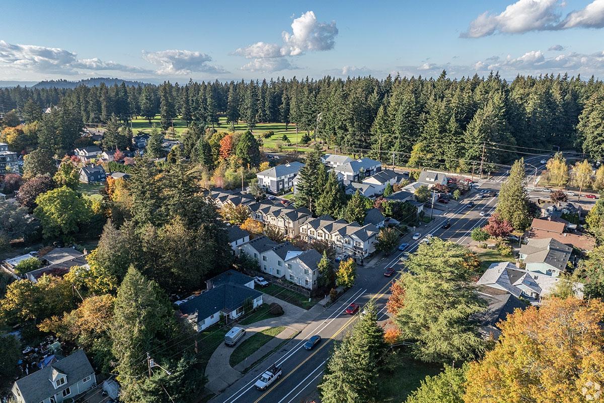 Homes in Gateway back up to forests.