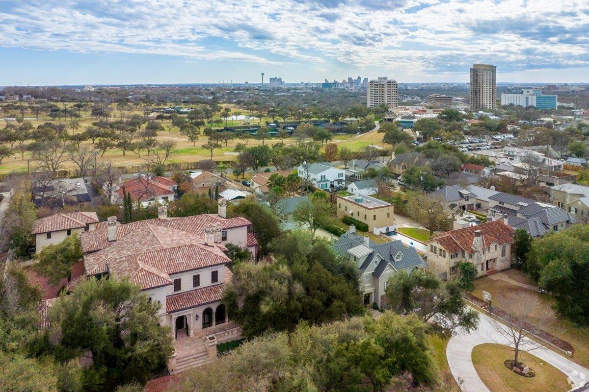 Aerial view of the Terrell neighborhood in San Antonio, TX