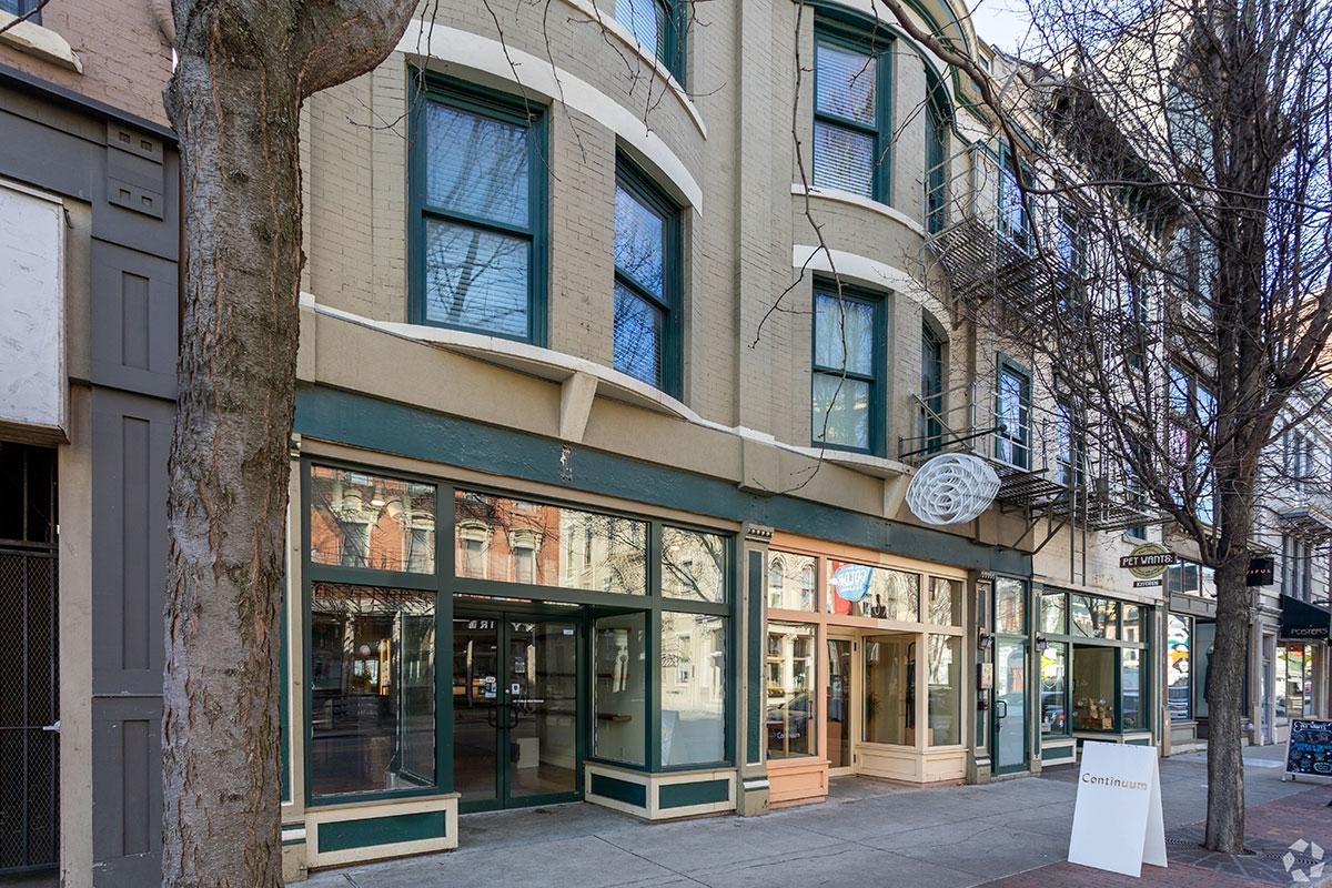 Apartments above shops in Over-the-Rhine.