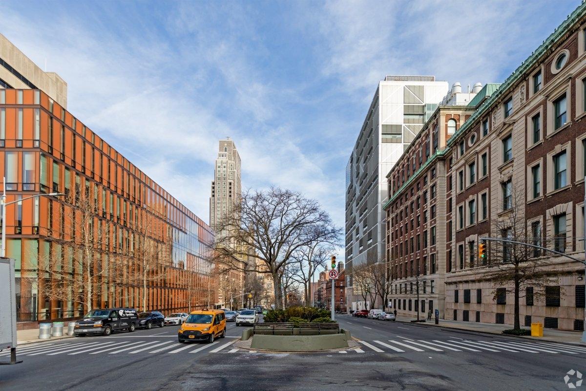 Street view of Morningside Heights neighborhood in NYC