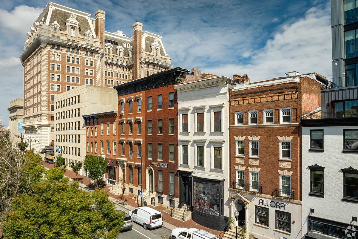 Historic walk-up apartments in Midtown Baltimore.