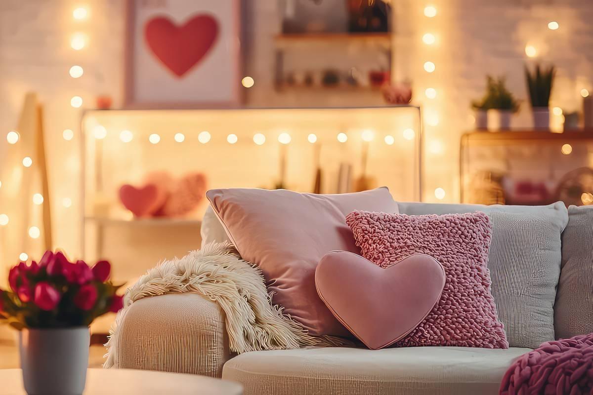 Apartment decked out in Valentine's Day decor