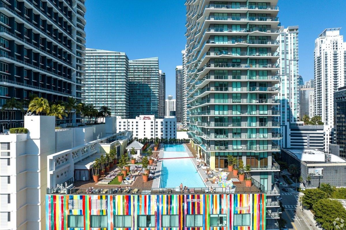 A skyline view of the Brickell neighborhood in Miami