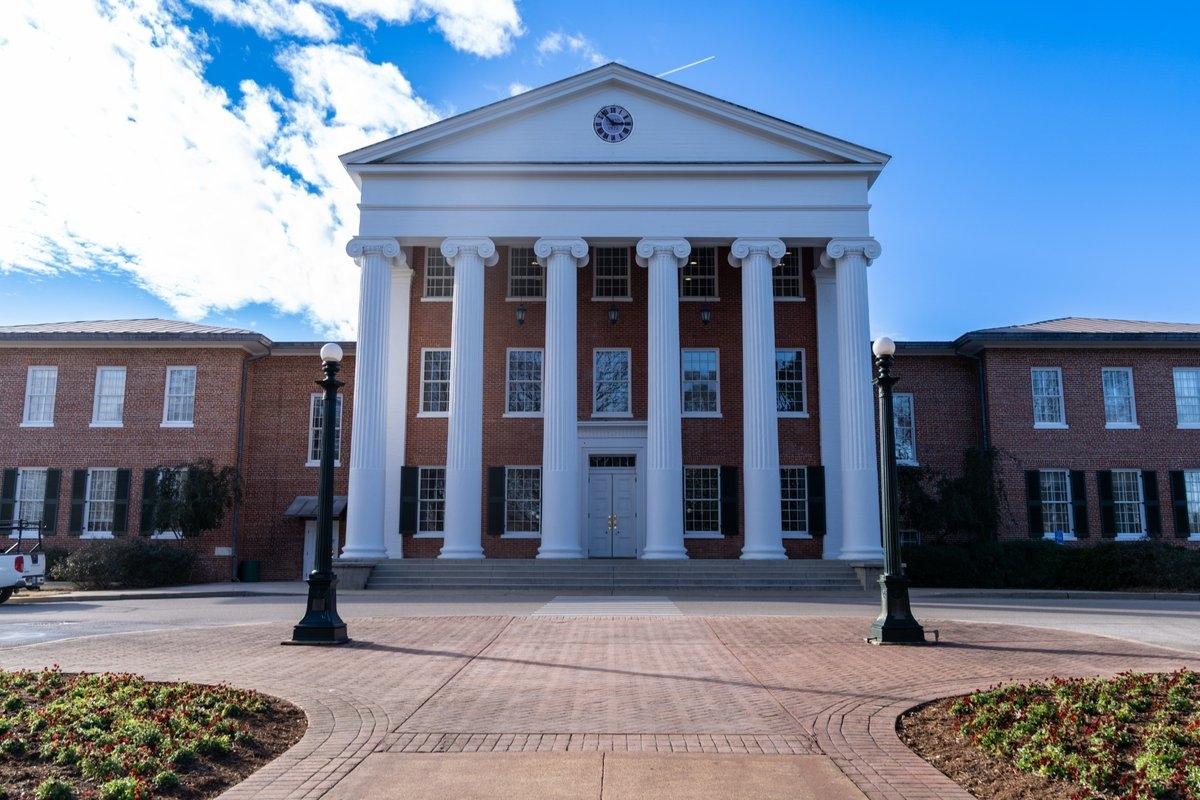 A stately columned building in Oxford, MS