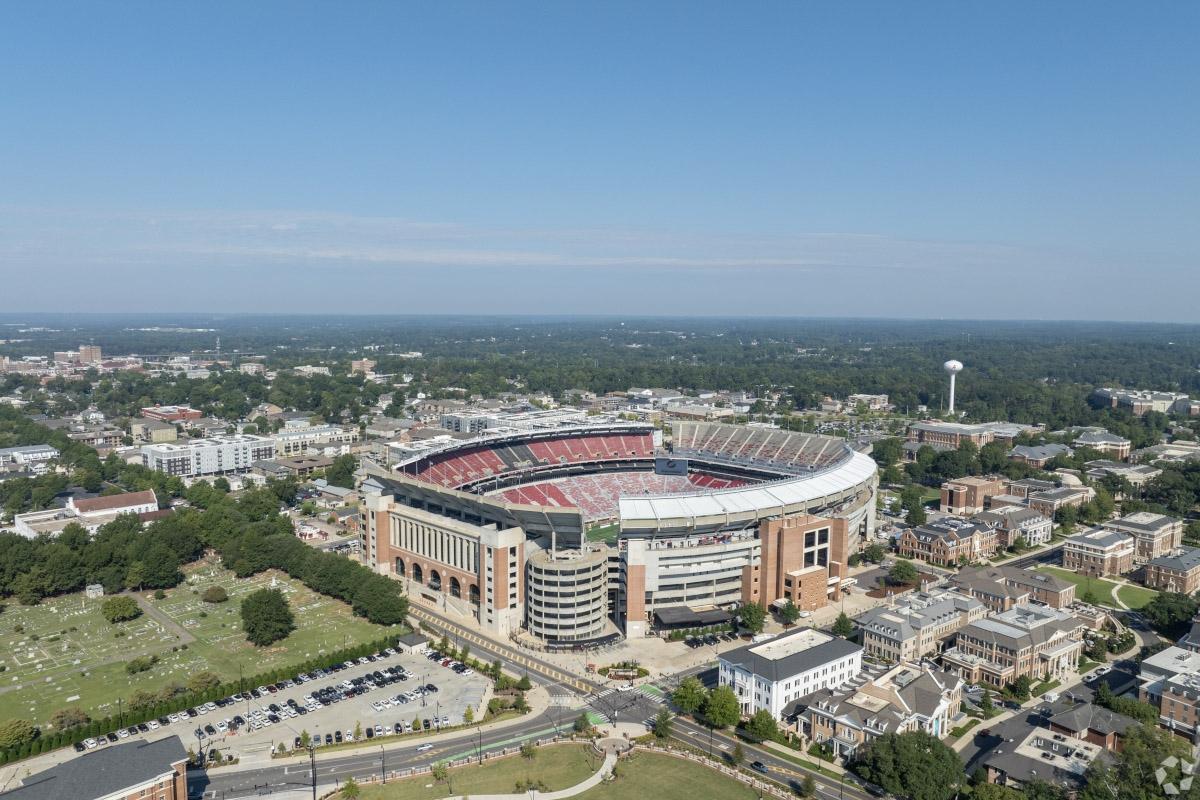 Bryant-Denny Stadium in Tuscaloosa is home to Alabama Crimson Tide.