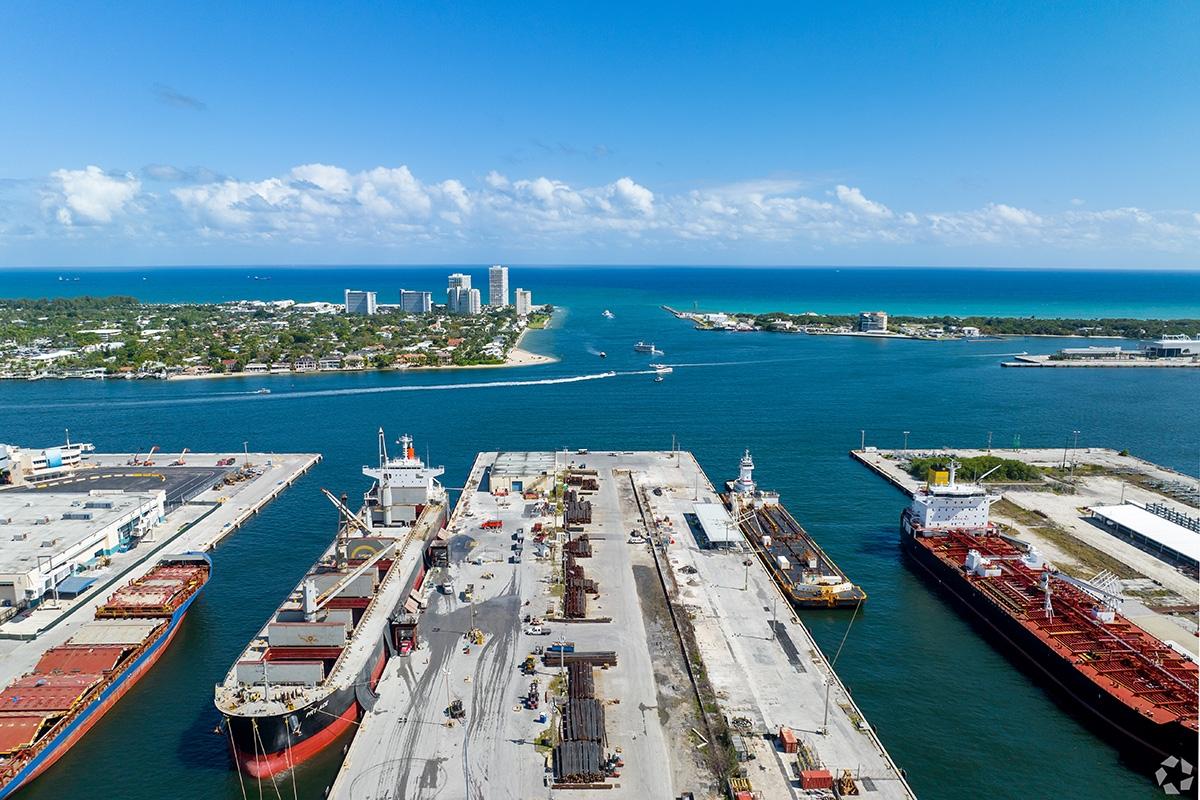 The shipyard in the Harbordale neighborhood is a shipping hub for the state of Florida.