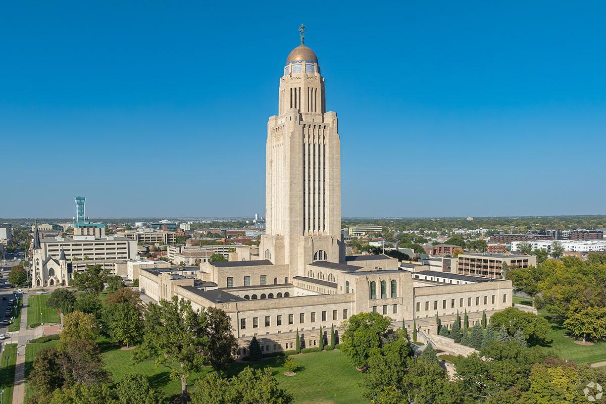 You can see Downtown Lincoln from Woods Park. 