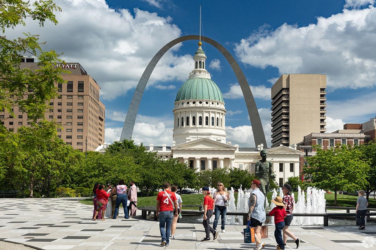 Convention Center sits right next to the iconic Gateway Arch.