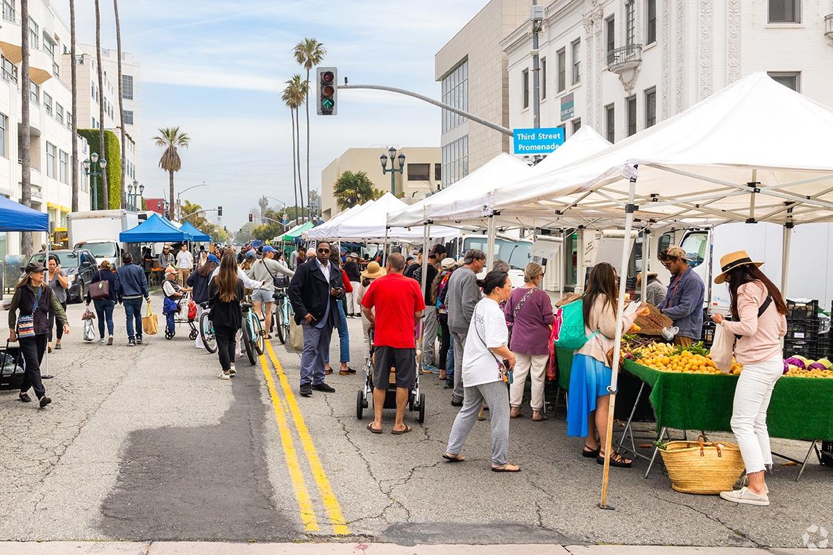 Residents peruse the Santa Monica Farmers Market.