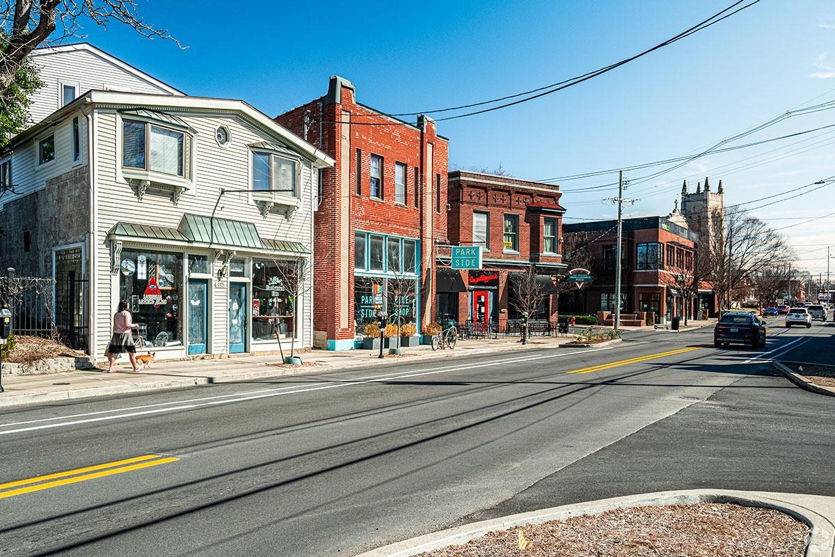 Cherokee Triangle has its own downtown feel. 