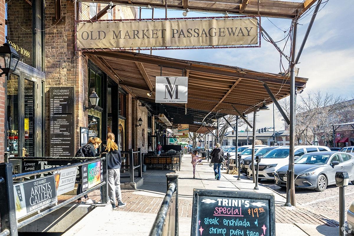 The Old Market district is full of historical architecture and local shopping.